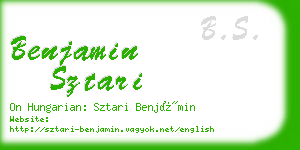 benjamin sztari business card